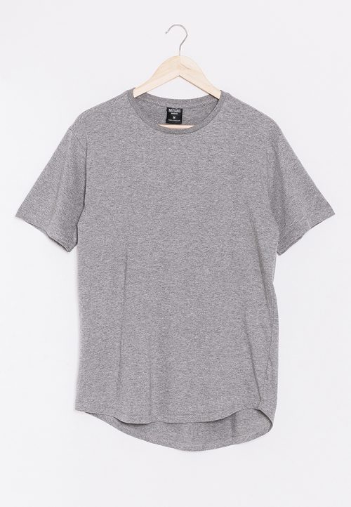 เสื้อยืดผู้หญิง Mono Hi-Low Curved Hem สีเทา