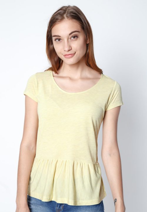 เสื้อยืดคอกลมแขนสั้นชายบนสีเขียวตอง เว็บเสื้อผ้าแฟชั่น MAXTEEN