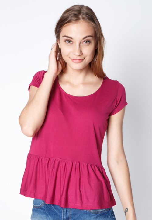 เสื้อยืดคอกลมแขนสั้นชายบนสีม่วงเข้มอ่อน เว็บเสื้อผ้าแฟชั่น MAXTEEN