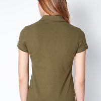 เสื้อ้โปโลผู้หญิงสีเขียวทหารเว็บเสื้อผ้าแฟชั่น MAXTEEN