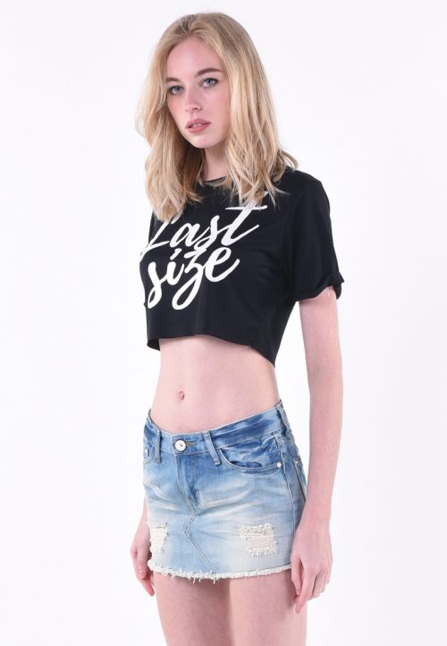 เสื้อยืด T-shirt waistless เอวลอย ปั้มสกรีนสัมผัสไม่หลุดร่อนง่าย ซีรีย์เอวลอยแขนสั้นโชว์ความเซ็กซี่ หนุ่ม ๆ ต้องตาค้างมองเหลียวหลังไปกับสาวมั่นหุ่นดีเช่นคุณ