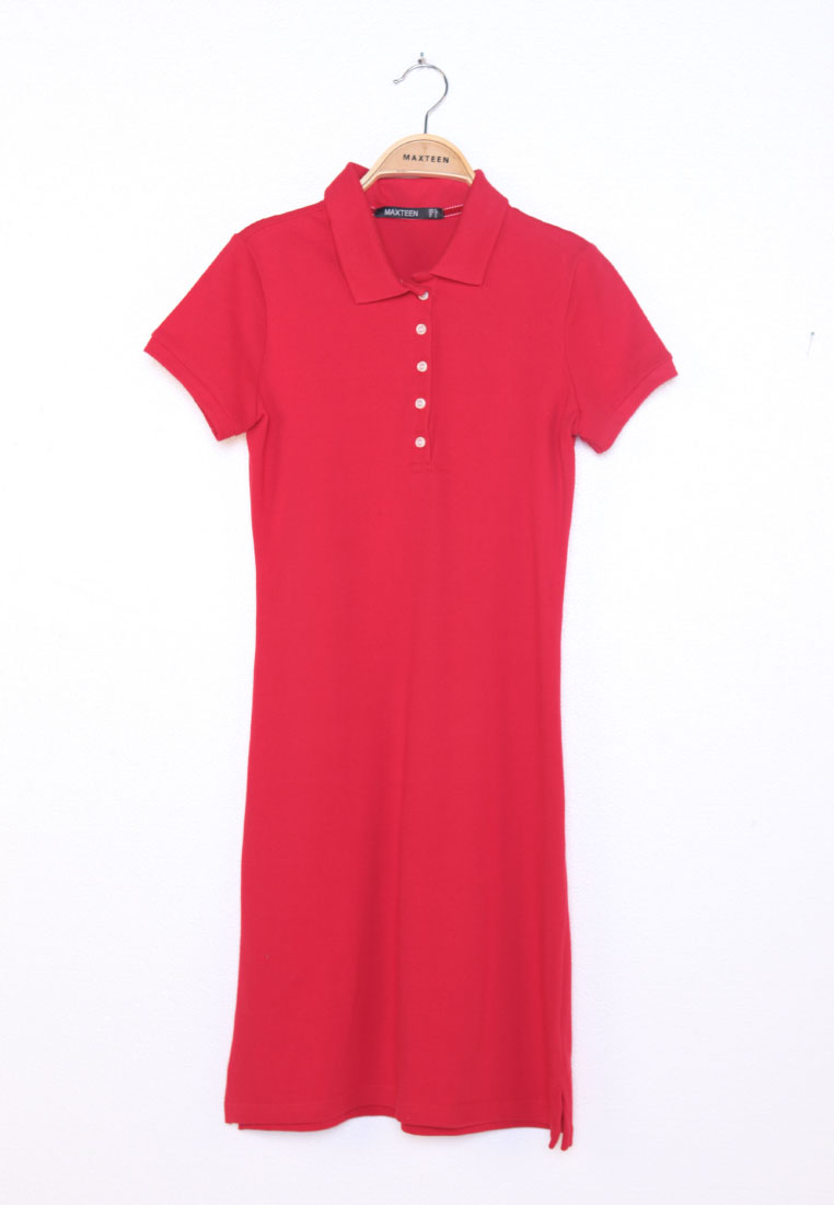 เดรสโปโลแดง Dress polo Red – maxteen