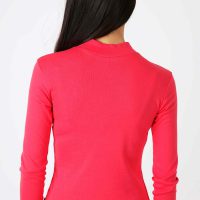 เสื้อยืดผ้าริบ คอเต่าแขนยาวสีบานเย็น (2)